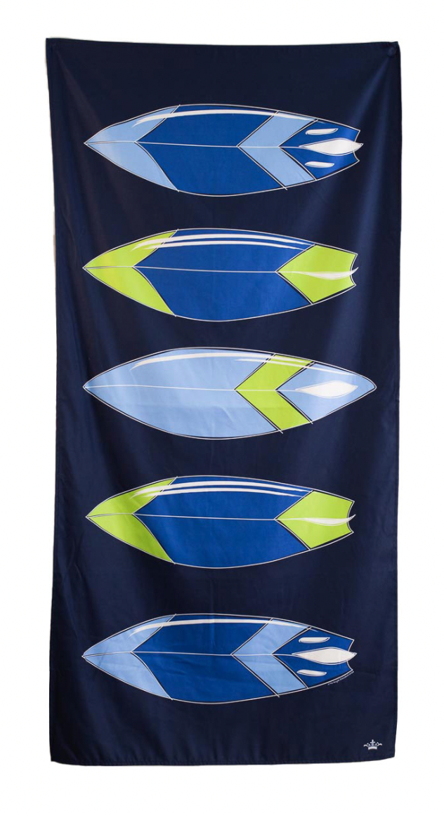 Wipeout Beach Towel Navy/Palace Blue/Lime
