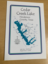Load image into Gallery viewer, Cedar Creek Lake Post Cards