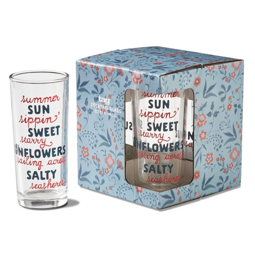 Summer Sippin' Drink Glasses Set of 4