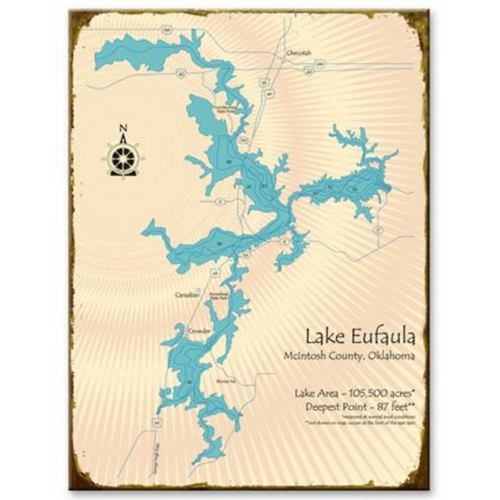 Lake Eufaula Oklahoma Map