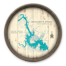Load image into Gallery viewer, Lyndon B Johnson Lake Texas Map